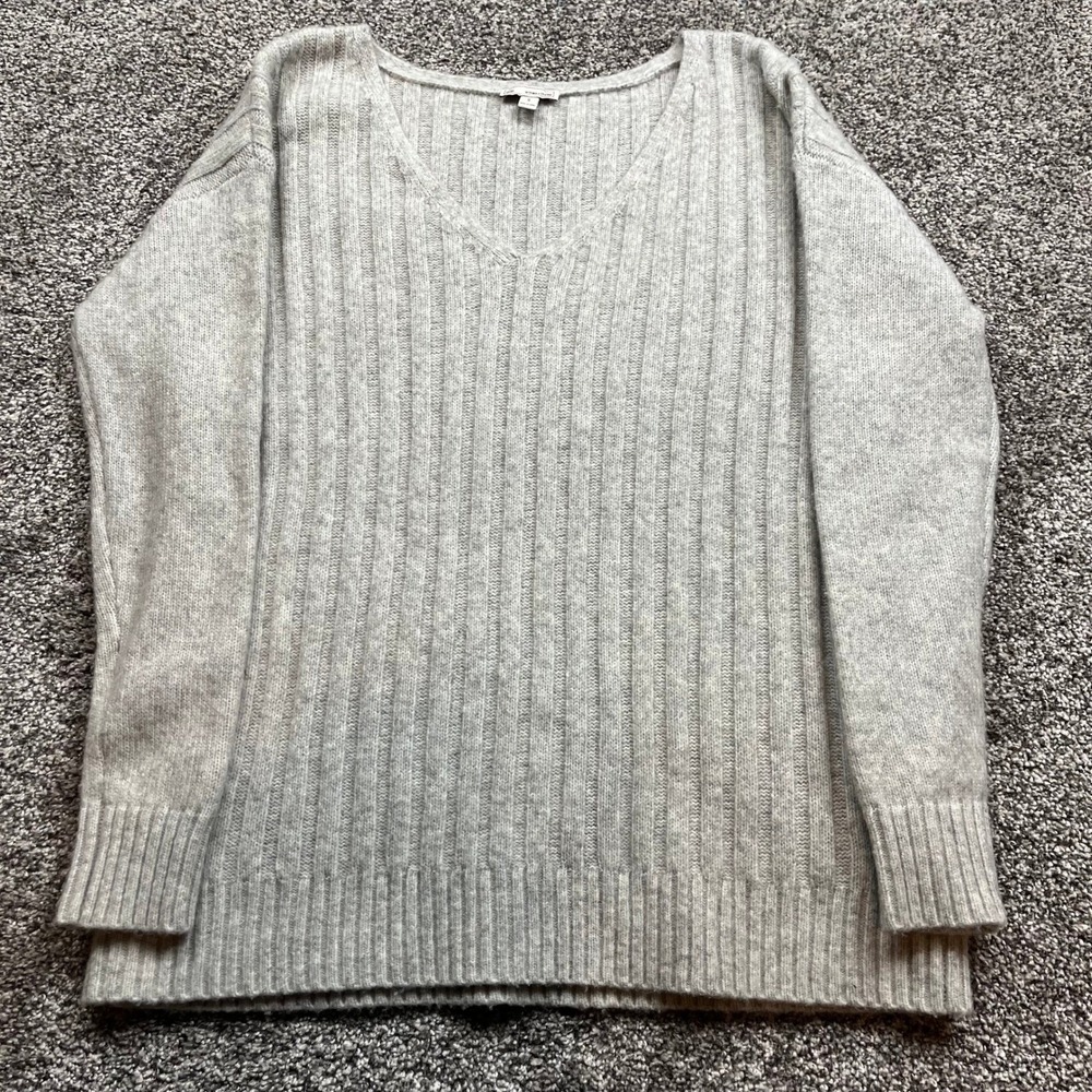 GAP sweater Women S oversize V Neck Pullover Long Sleeve wool Minimalist